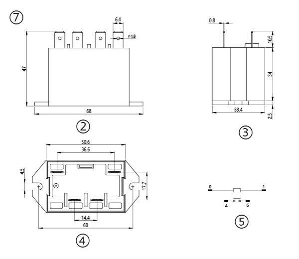 Flange type terminal