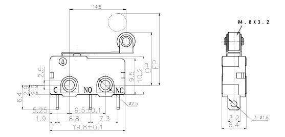 NL-5G/10G Roller Lever Micro switch