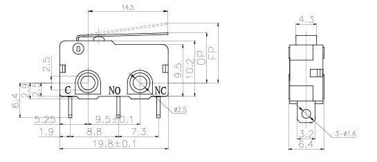 NL-5Z/10Z Miniature Micro switch